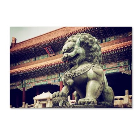 Trademark Fine Art Philippe Hugonnard 'Bronze Lion' Canvas Art, 30x47 PH0322-C3047GG